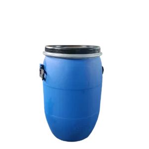 Beczka plastikowa 60l / metalowa obejma + rączki (74741b)