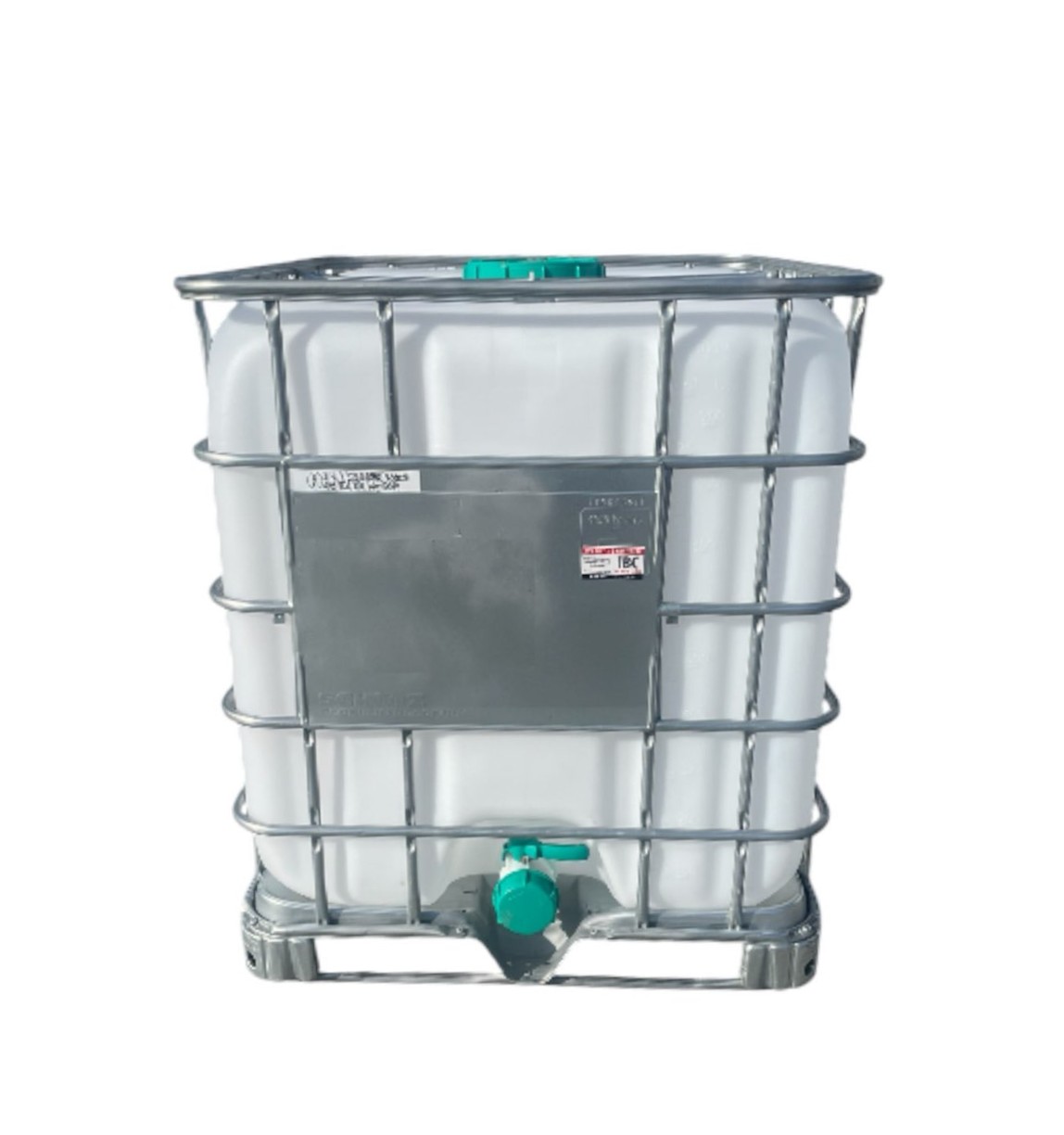 Kontener IBC 1000L - RECO (pokrywa 225mm i zawór 3") - NA PALECIE METALOWEJ - obrazek 4