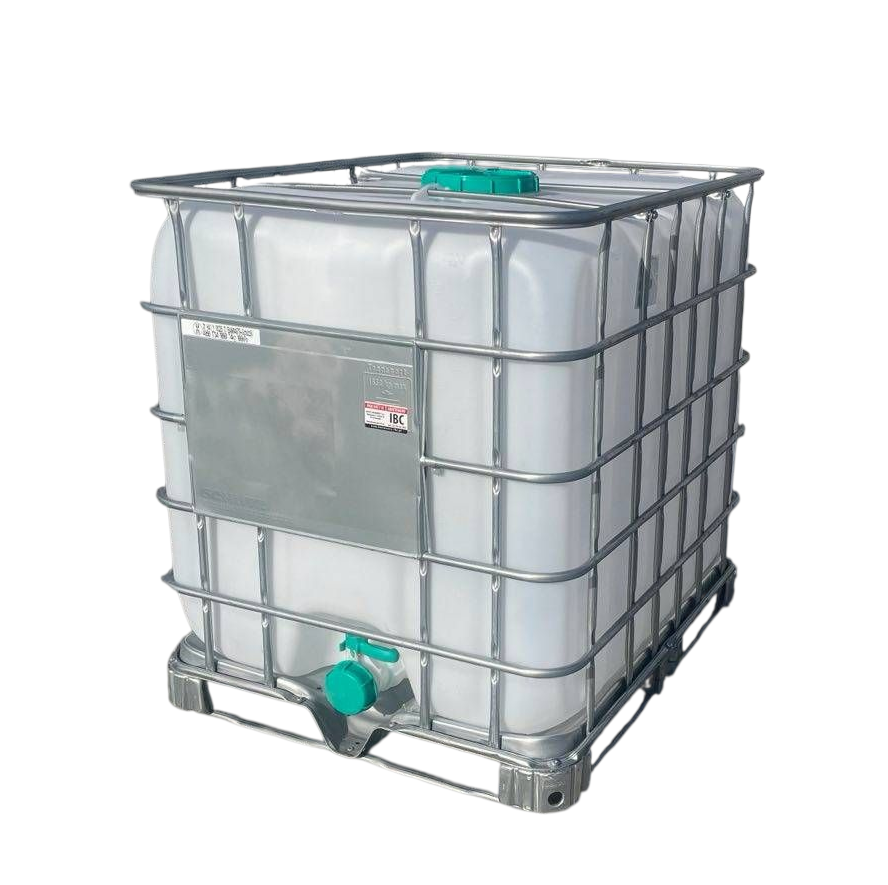 Kontener IBC 1000L - RECO (pokrywa 225mm i zawór 3") - NA PALECIE METALOWEJ