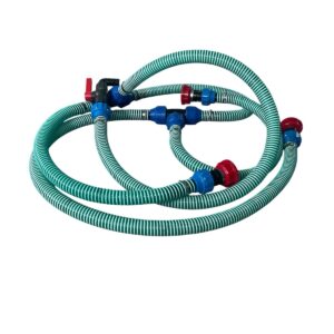 Łącznik kontenerów IBC 3x GW S60x6 | wąż HDPE Ø32 mm | zawór 1" (92229)