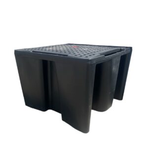 Używana wanna wychwytowa na zbiornik 1000l czarna – 145x145x100cm - 1100l