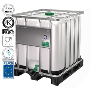 Kontener IBC 1000L - Werit - zawór 3" - REACH | KOSHER | HALAL | FDA